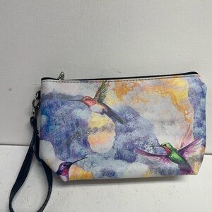 Colorful Hummingbird Print Women's Clutch